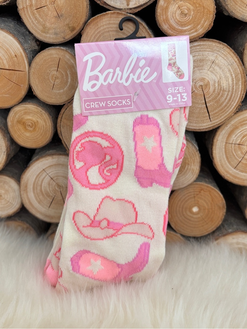 Barbie Crew Socks Cowgirl Western Boot & Hat - Picture 3 of 4